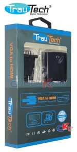 CABLE ADAPTADOR DE HDMI MACHO A VGA HEMBRA CON AUDIO TRAUTECH