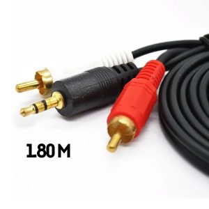 Cable Auxiliar Mini Plug Jack 3.5 mm A 2 Rca Macho Audio, Mp3, Celu Pc