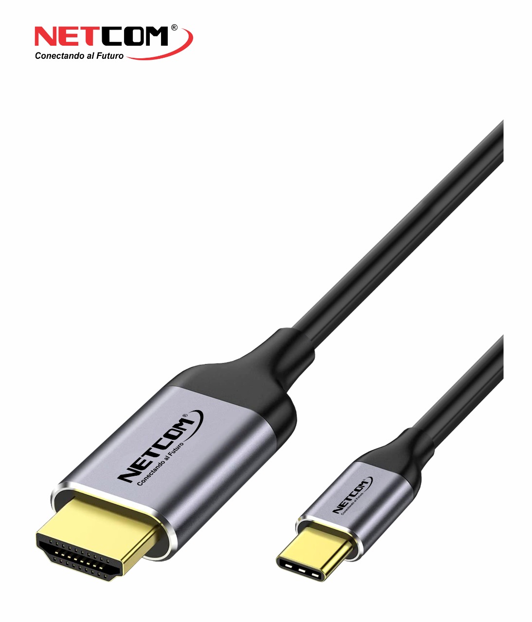 CABLE ADAPTADOR USB 3.1 TIPO C MACHO A DISPLAYPORT DP Y HDMI HEMBRAS 4K  60HZ NETCOM – Compukaed