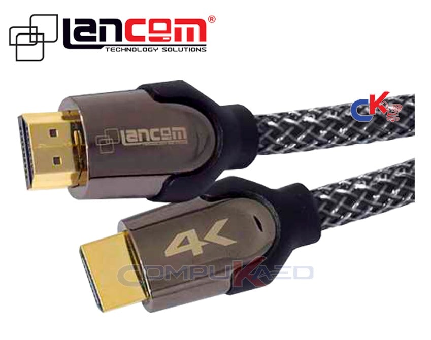 CABLE HDMI 2.0 DE COBRE DE 3 METROS ULTRA HD 4K 60HZ FERRITA CON MALLA  30AWG LANCOM – Compukaed