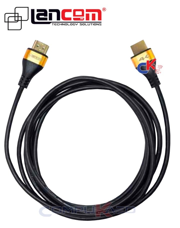 CABLE HDMI 2.0 DE 2 METROS SLIM – DELGADO ULTRA HD 4K 60HZ LANCOM –  Compukaed