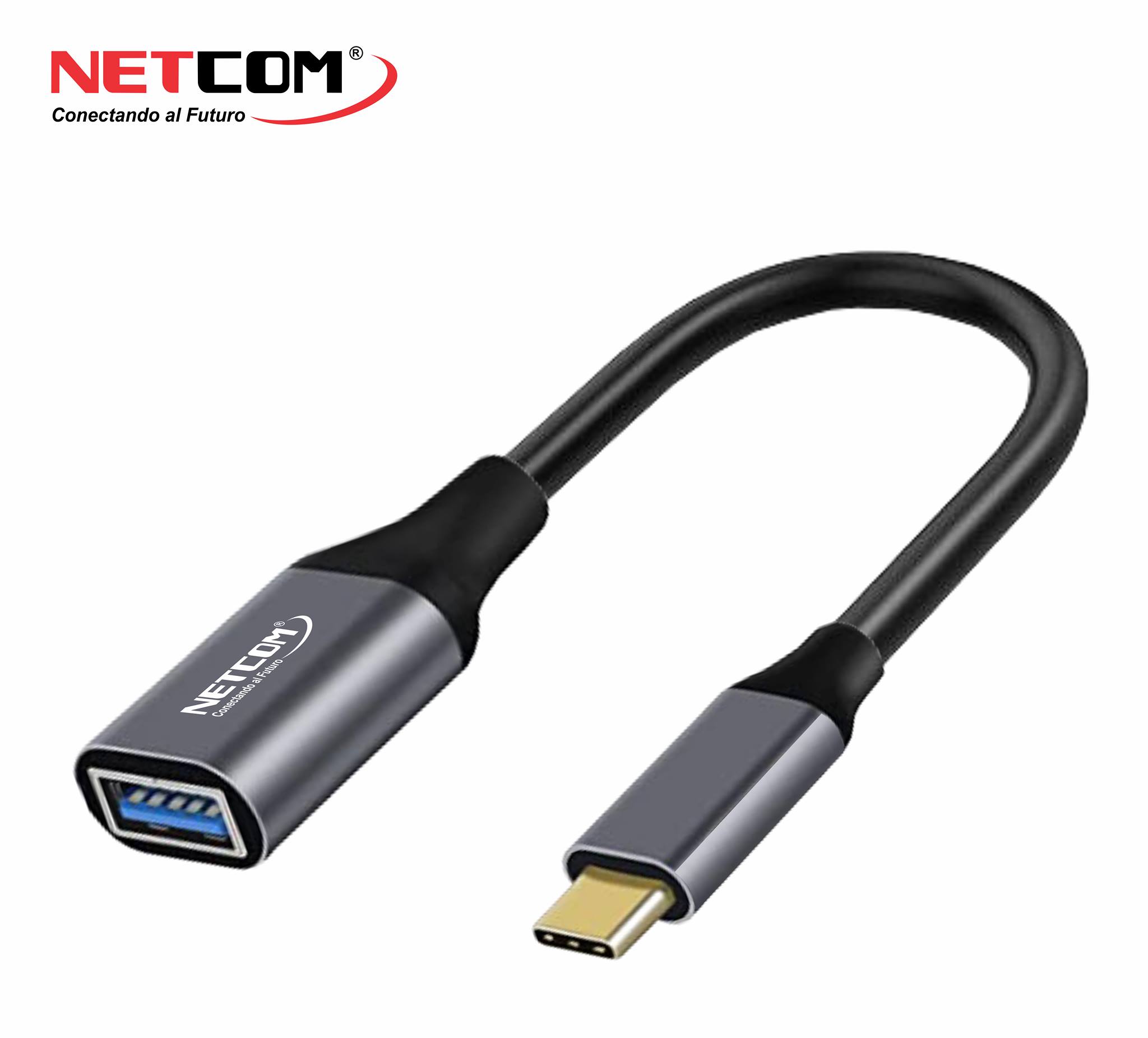 CABLE ADAPTADOR OTG USB 3.1 TIPO C MACHO A USB 3.0 HEMBRA NETCOM – Compukaed