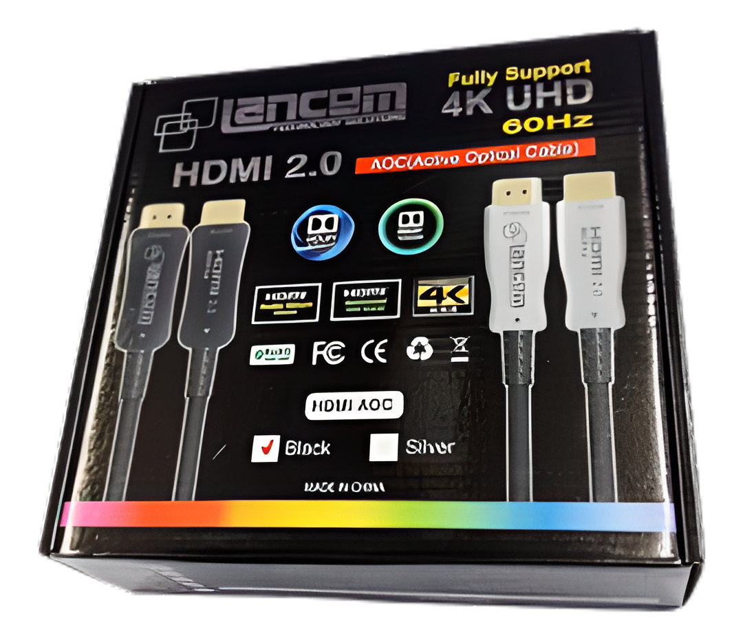 CABLE HDMI 2.0 DE FIBRA OPTICA DE 40 METROS ULTRA HD 4K 60HZ LANCOM –  Compukaed