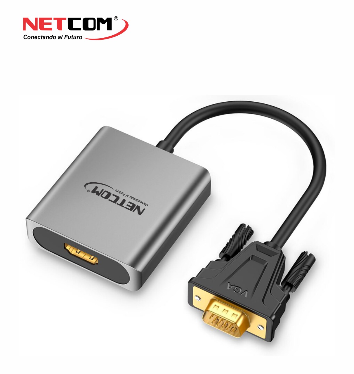 Aptitud Estricto Permanente CABLE ADAPTADOR DE VGA MACHO A HDMI HEMBRA FULL HD 1080P DE ALUMINIO NETCOM  – Compukaed