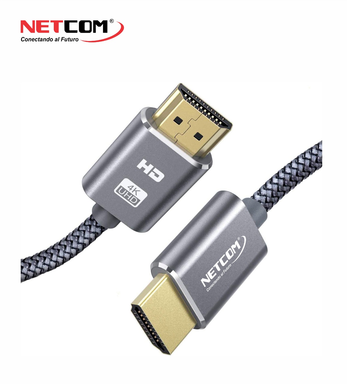 CABLE HDMI 2.0 DE COBRE DE 5 METROS SLIM – DELGADO ENMALLADO ULTRA HD 4K  60HZ 28AWG CON CONECTORES DE ALUMINIO NETCOM – Compukaed