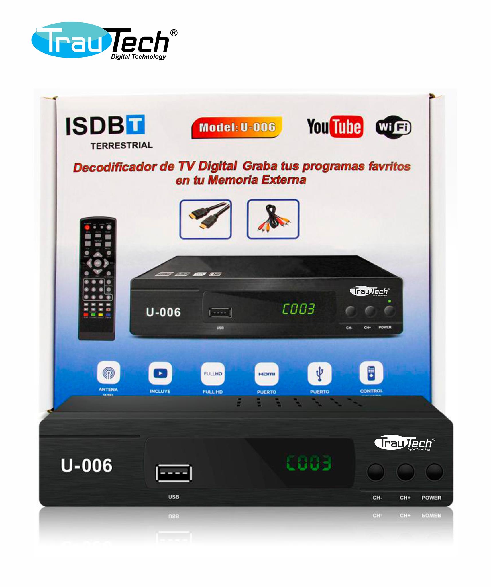 SINTONIZADOR TV DIGITAL ISDB-T TUNEBOX HD HDMI CON GRABADORA