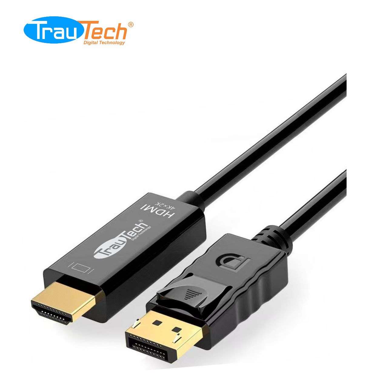 CABLE DISPLAYPORT DP A HDMI DE 1.80 METROS ULTRA HD 4K 30HZ TRAUTECH –  Compukaed